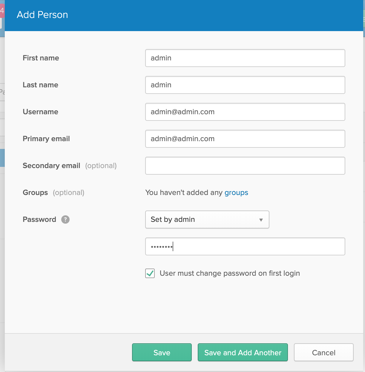 Okta Add User